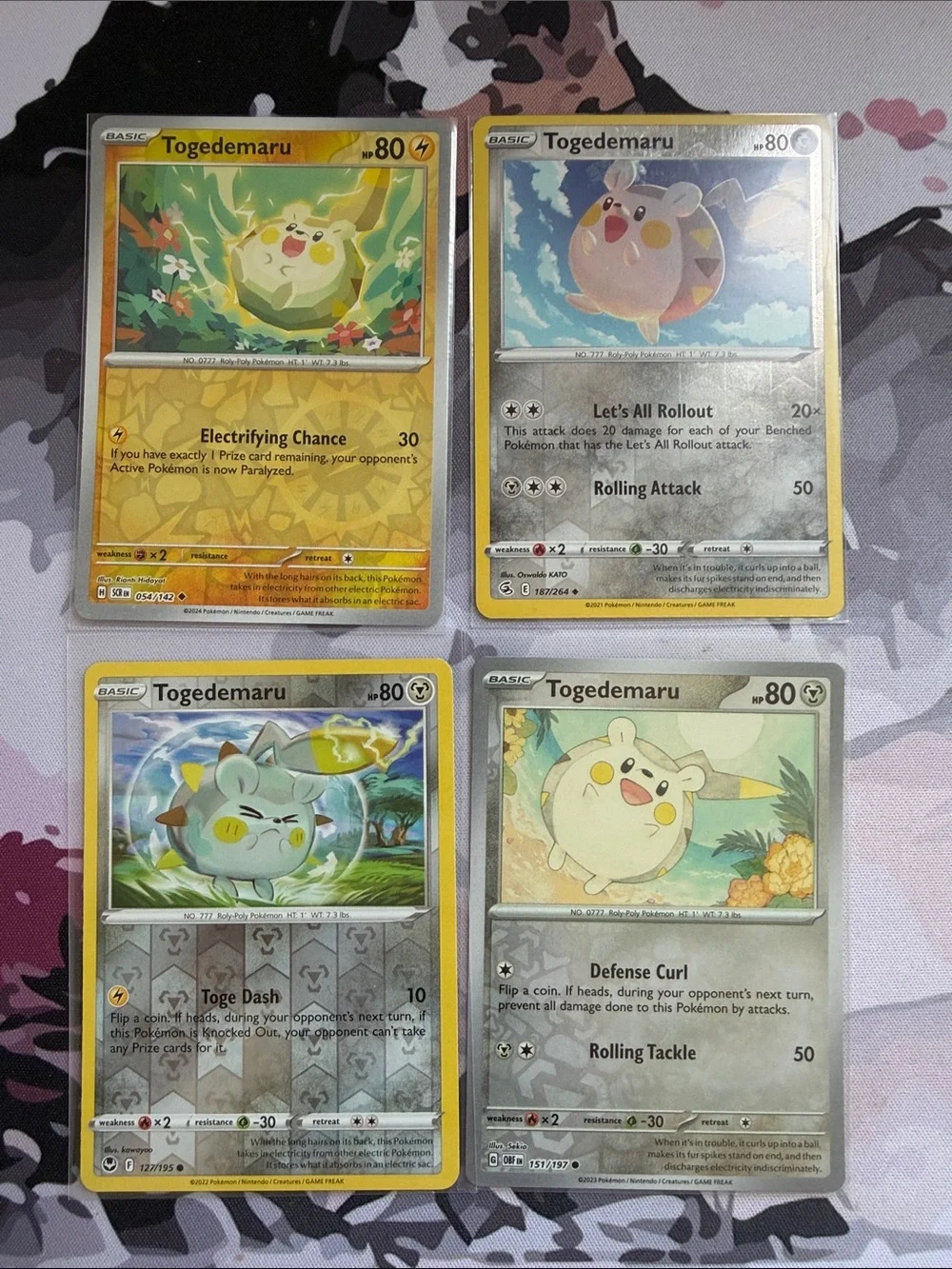 Togedemaru Pokémon Card Lot ⚡ | Reverse Holo 4 Cards ✨5/$25✨